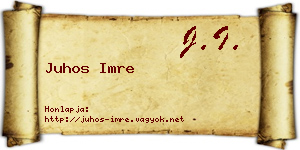 Juhos Imre névjegykártya