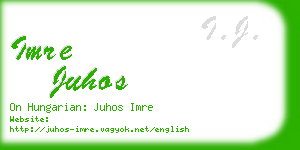 imre juhos business card